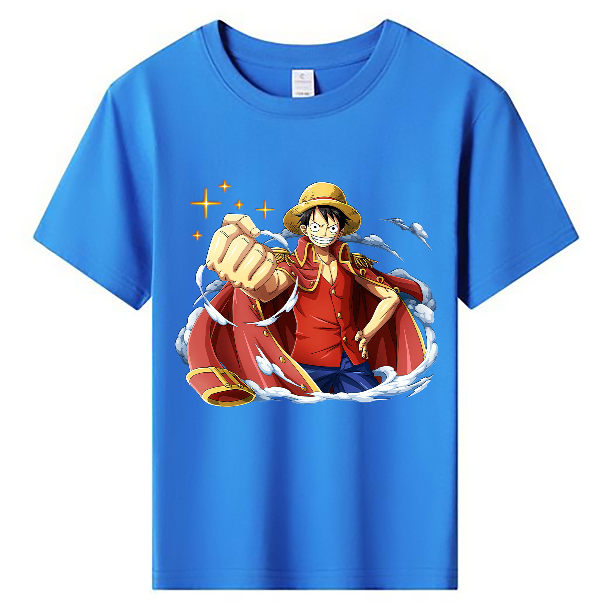 ワンピース モンキー・D・ルフィ ONE PIECE Monkey D. Luffy 綿100％キッズTシャツ（フロントプリント）